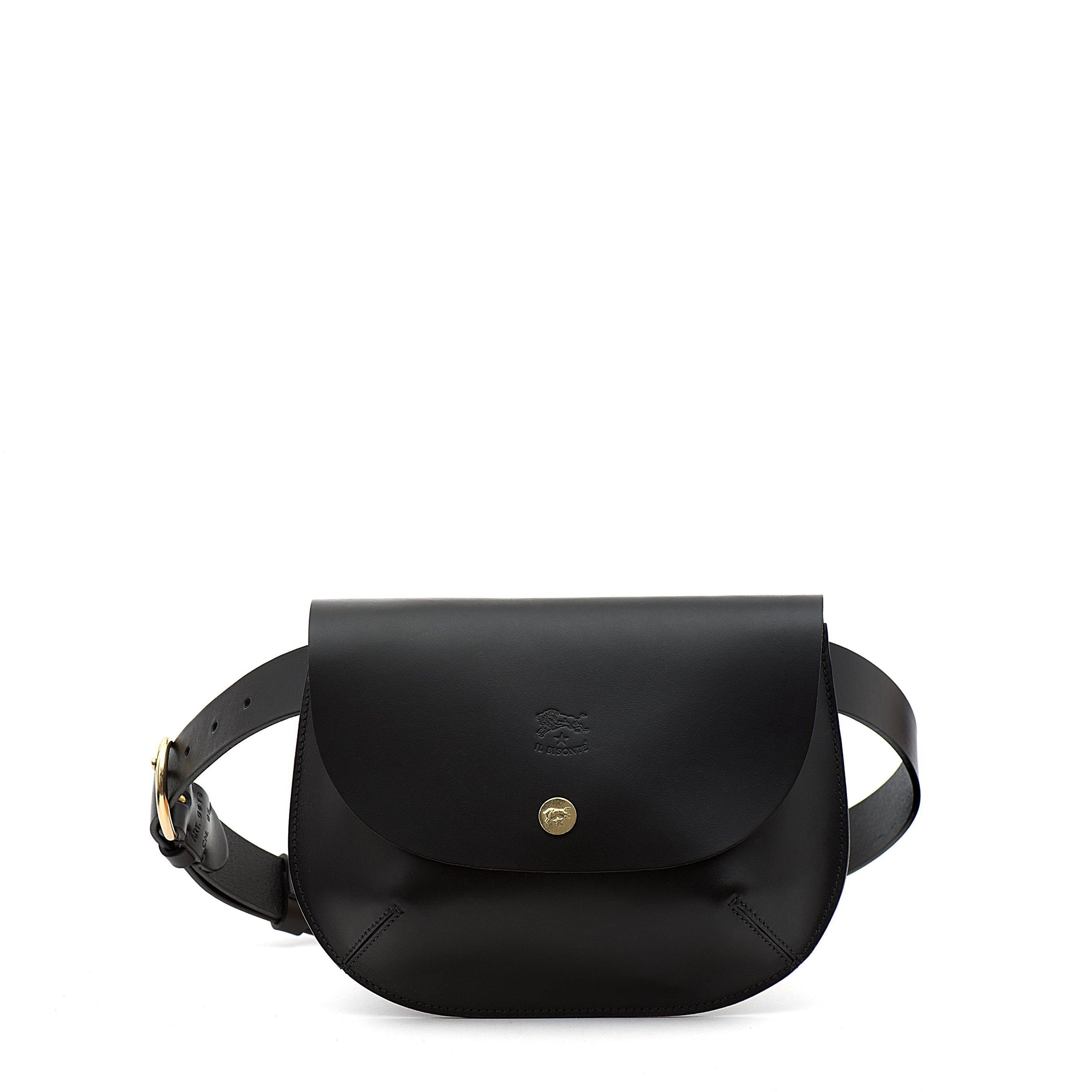 Parione | Women's belt bag in leather color black – Il Bisonte