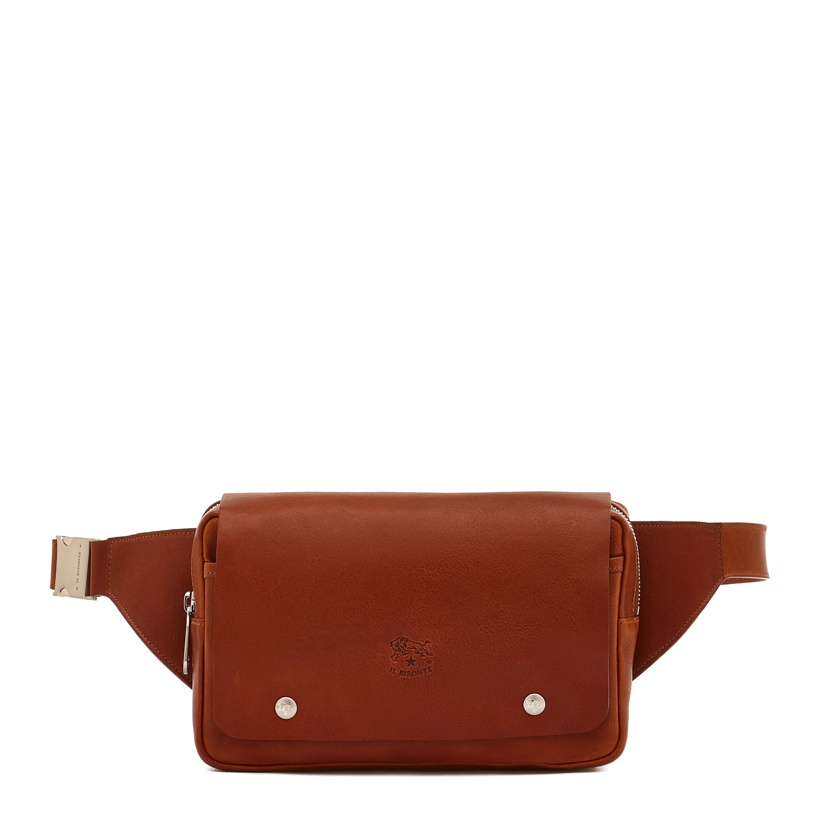 Brolio | Men's belt bag in vintage leather color sepia – Il Bisonte