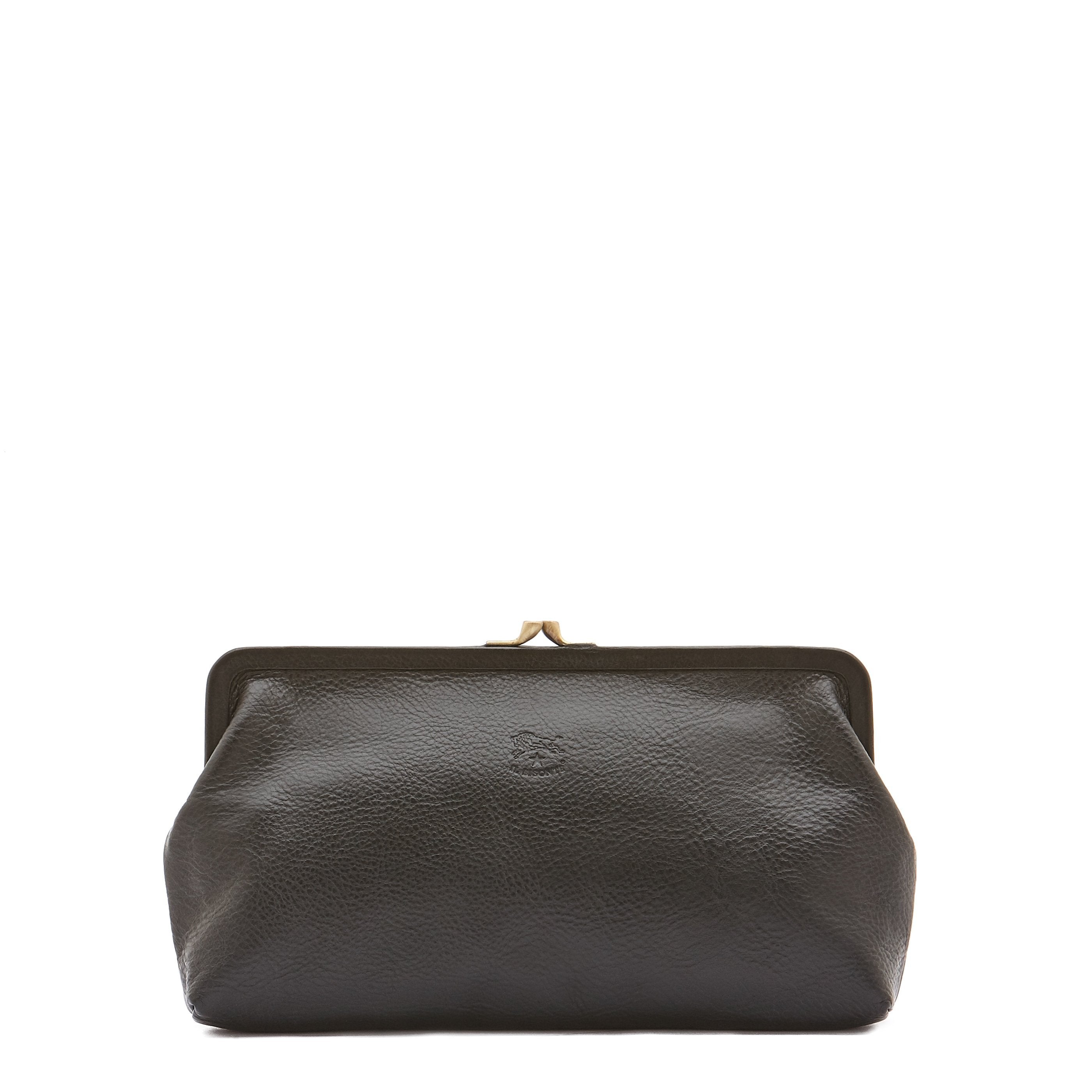 Vintage America COWHIDE Leather Shoulder Handbag Black Coin Purse