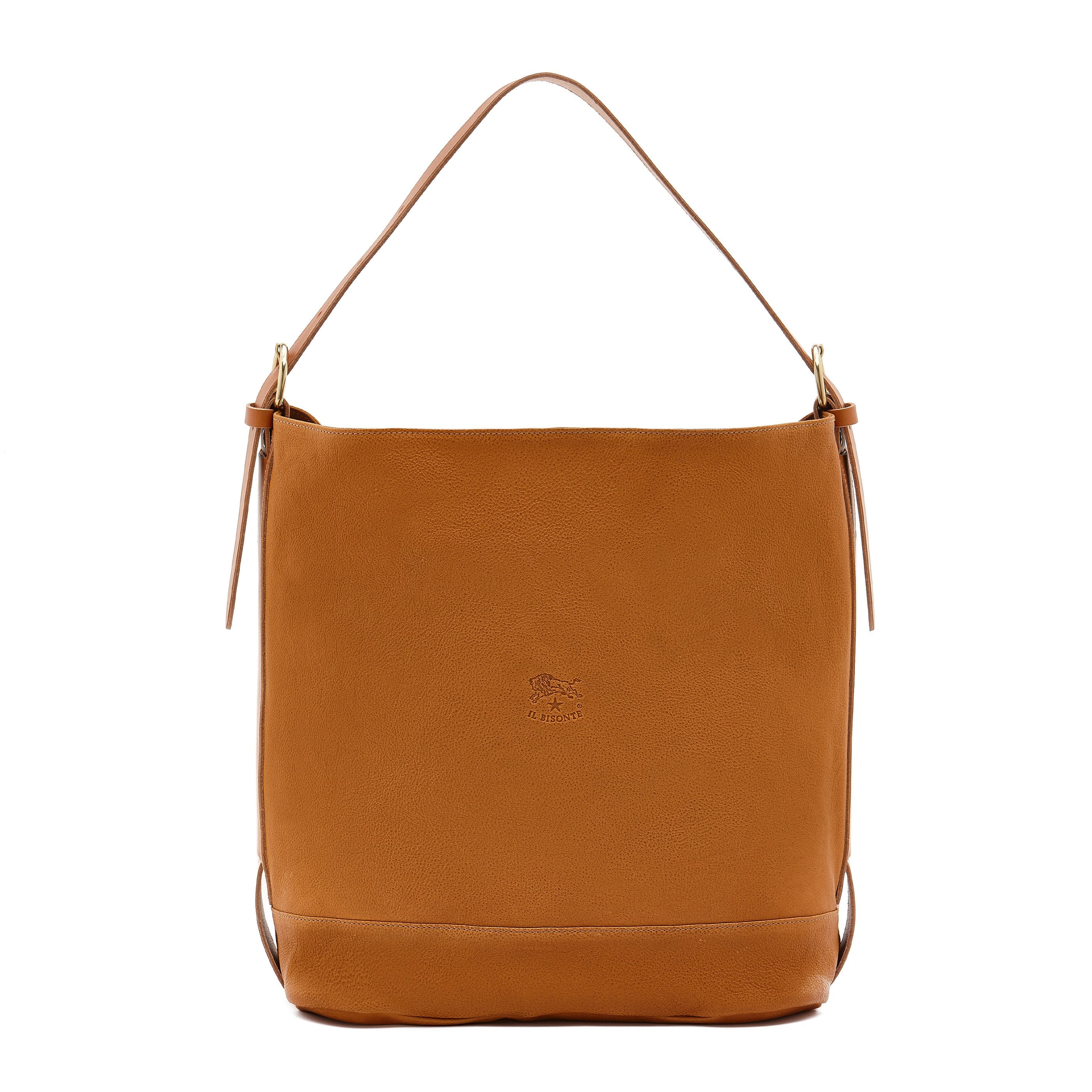 Sonia  Women's shoulder bag in vintage leather color natural – Il