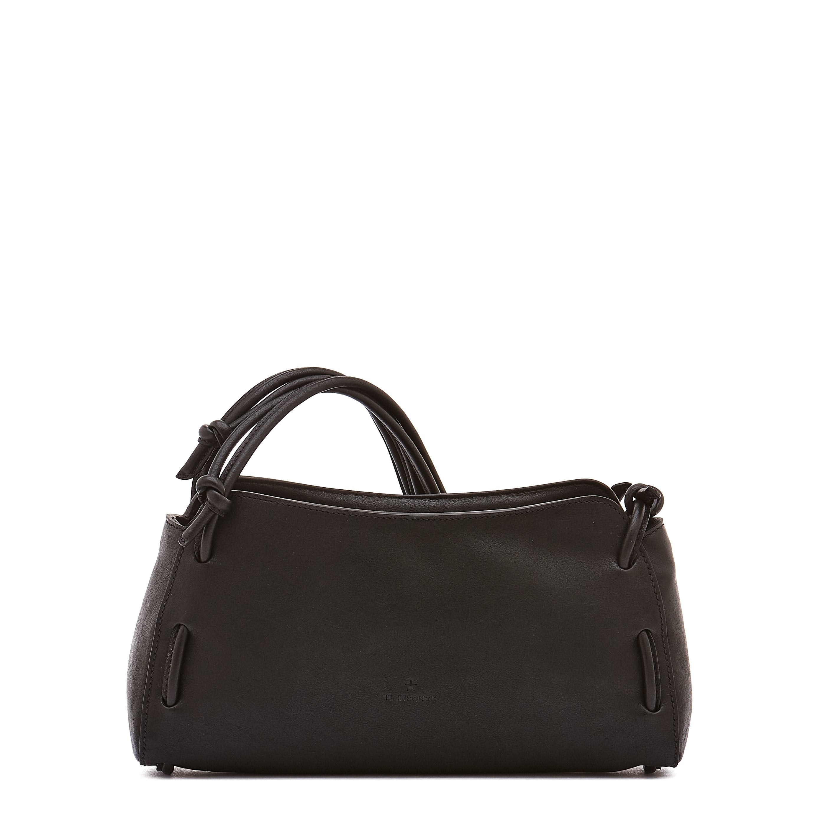 Snodo | Women's shoulder bag in vintage leather color black – Il 