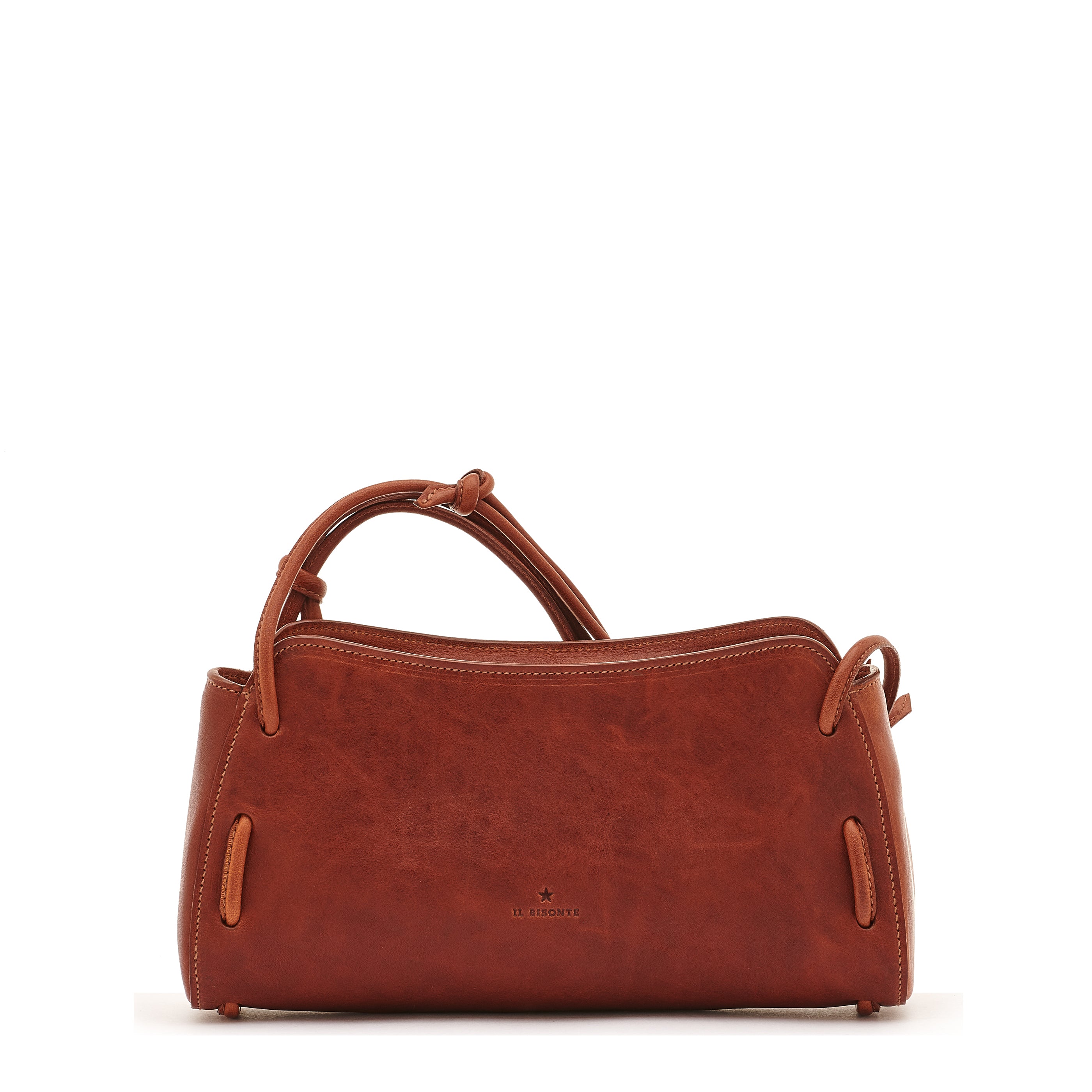 Snodo | Women's shoulder bag in vintage leather color sepia