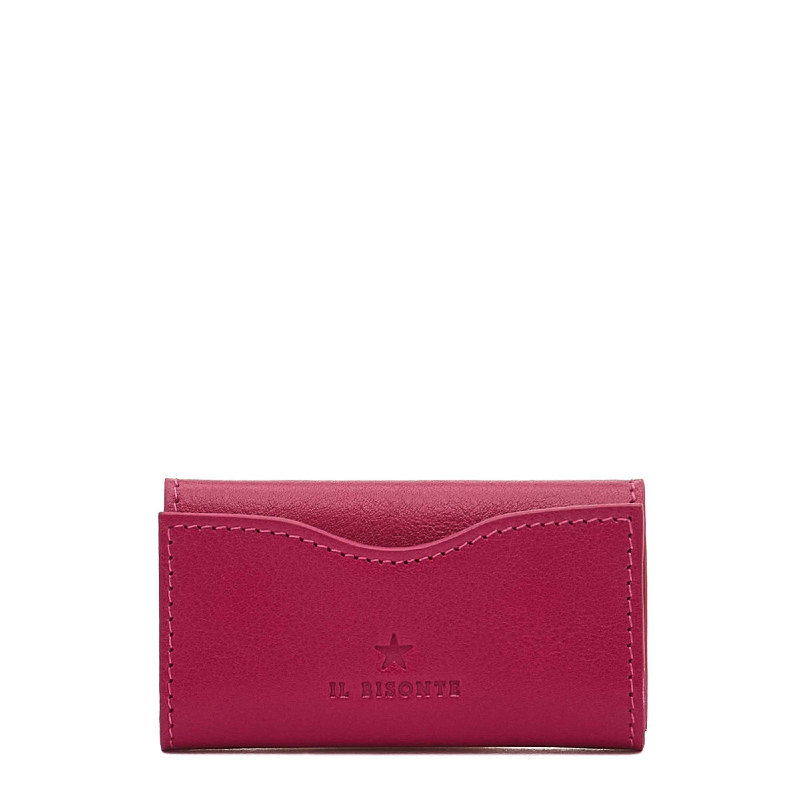 Oliveta | Women's keyring in leather color cherry