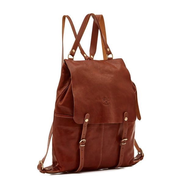 Trappola | Men's Backpack in Vintage Leather color Sepia