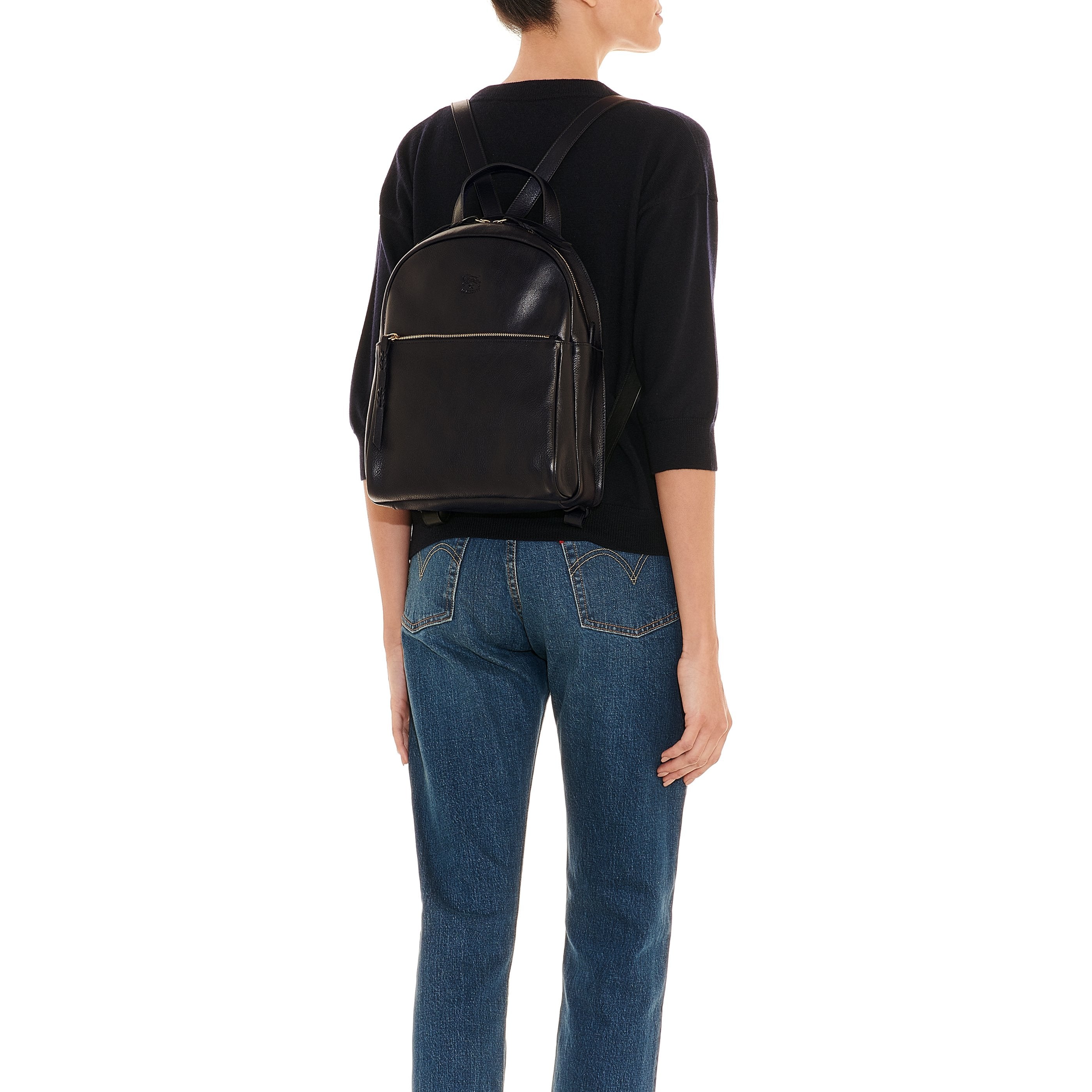 Lungarno | Women's backpack in leather color black