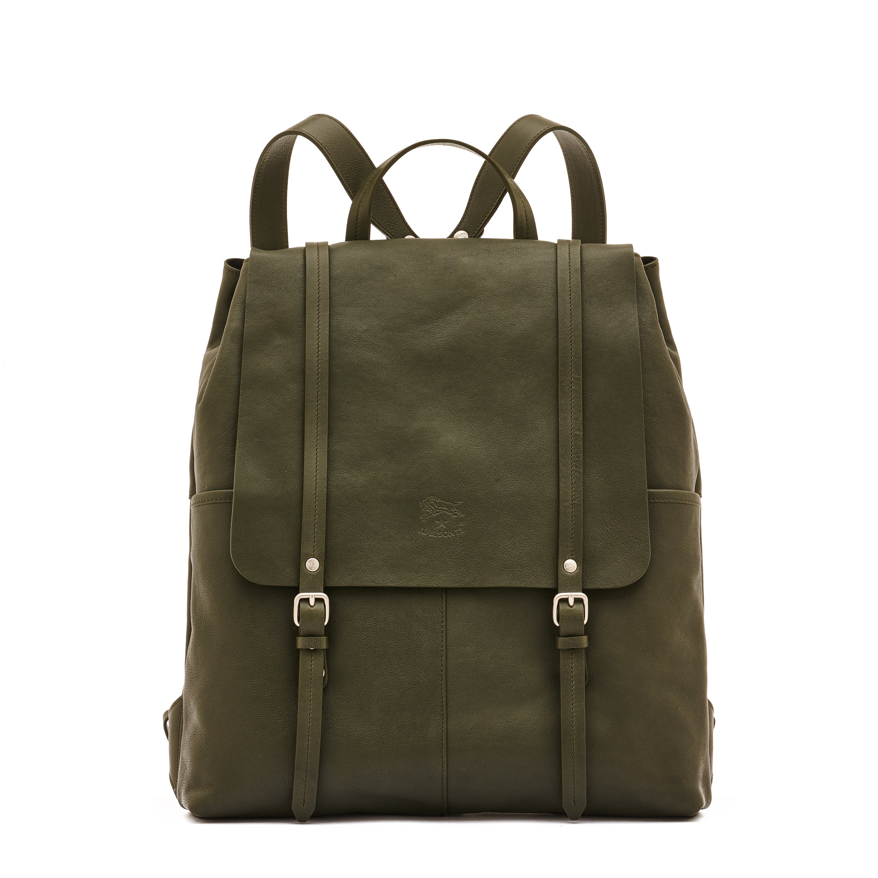 Trappola | Sac a dos pour homme en cuir vintage couleur forêt