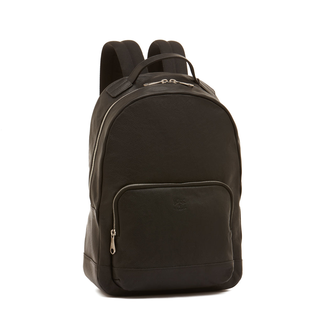 Meleto | Men's backpack in leather color black