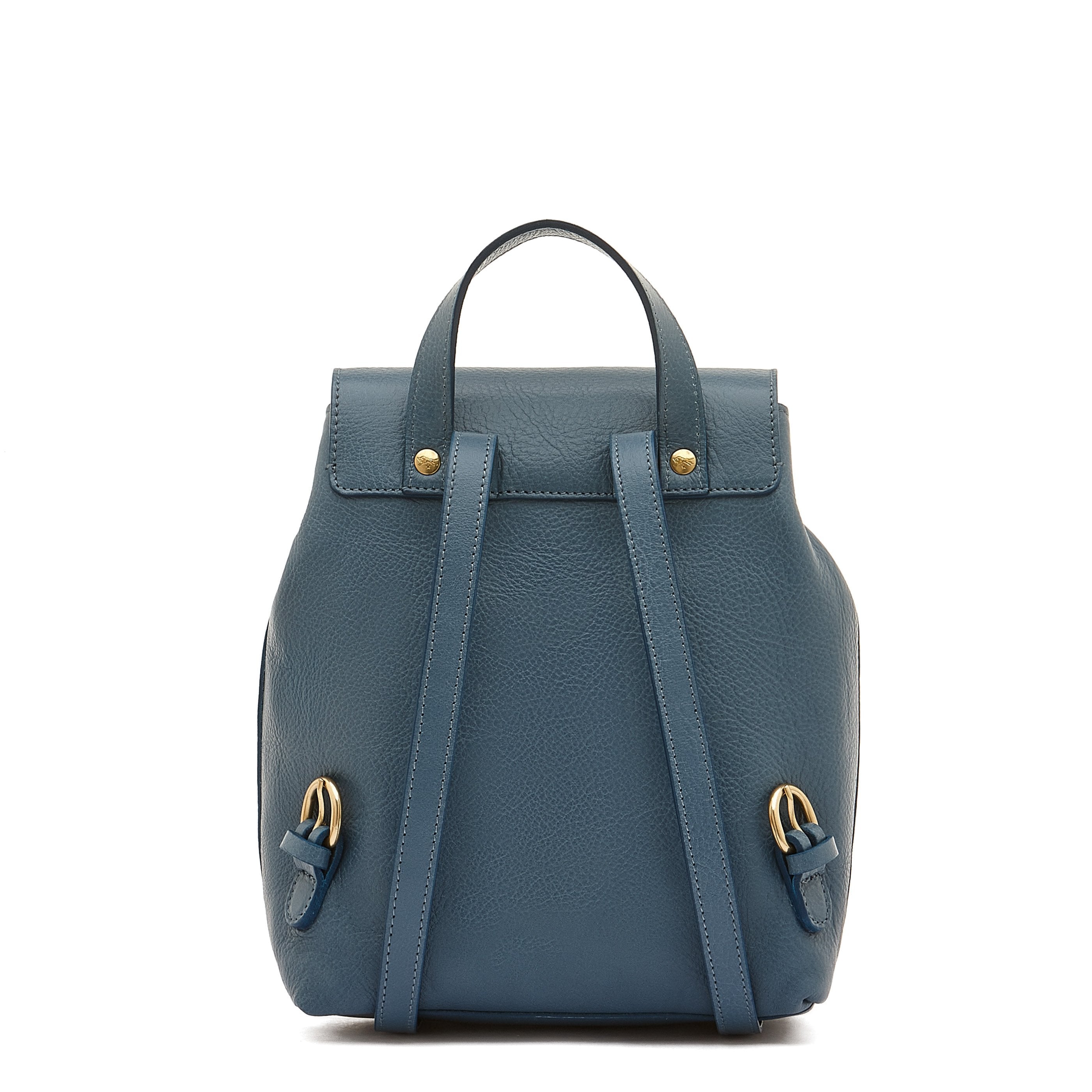 Mezzomonte | Women's backpack in leather color blue denim