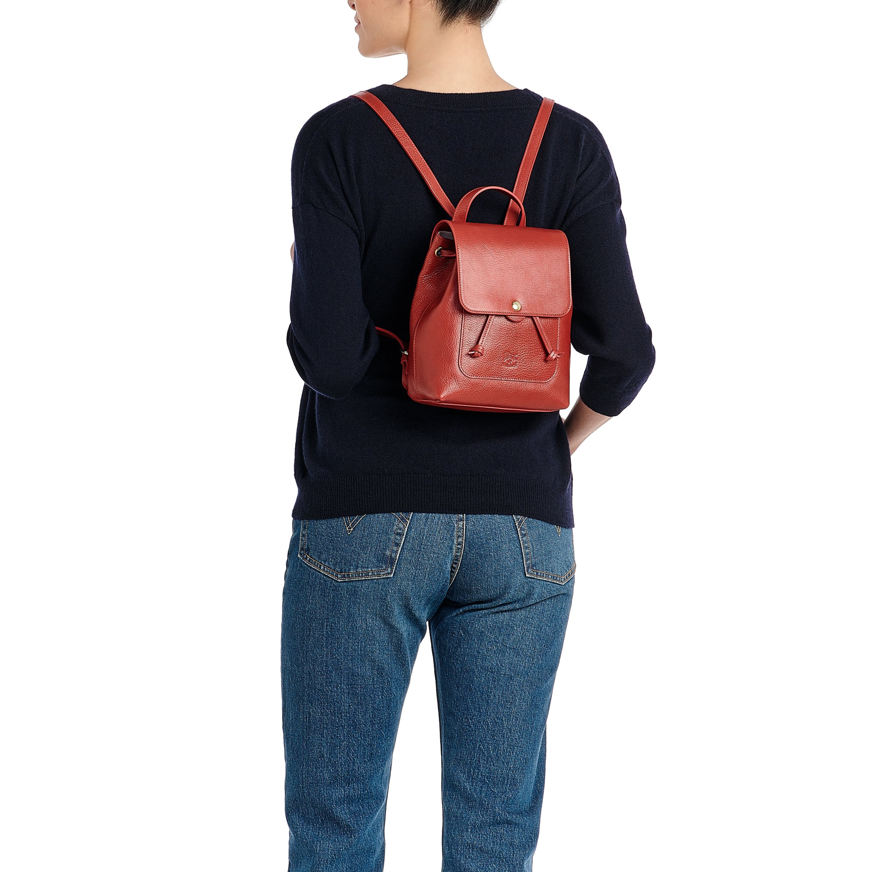 Mezzomonte | Women's backpack in leather color red – Il Bisonte