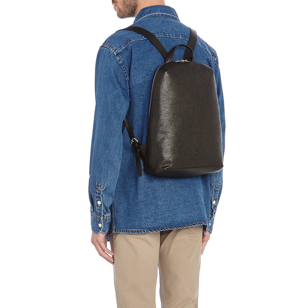 Duccio | Men's backpack in vintage leather color black
