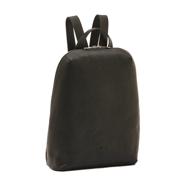Duccio | Men's backpack in vintage leather color black