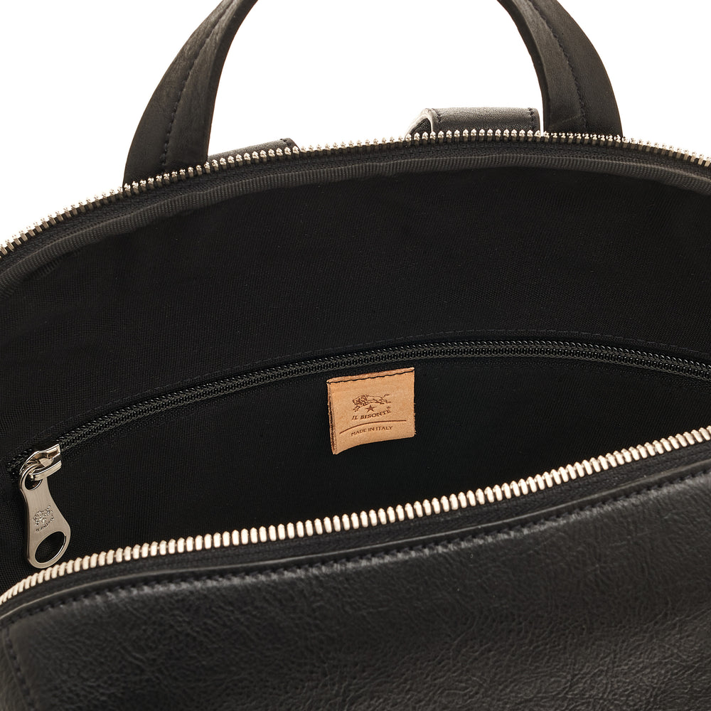 Duccio | Sac a dos pour homme en cuir vintage couleur noir