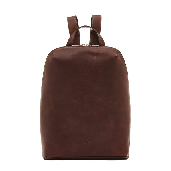 Duccio | Men's backpack in vintage leather color coffee