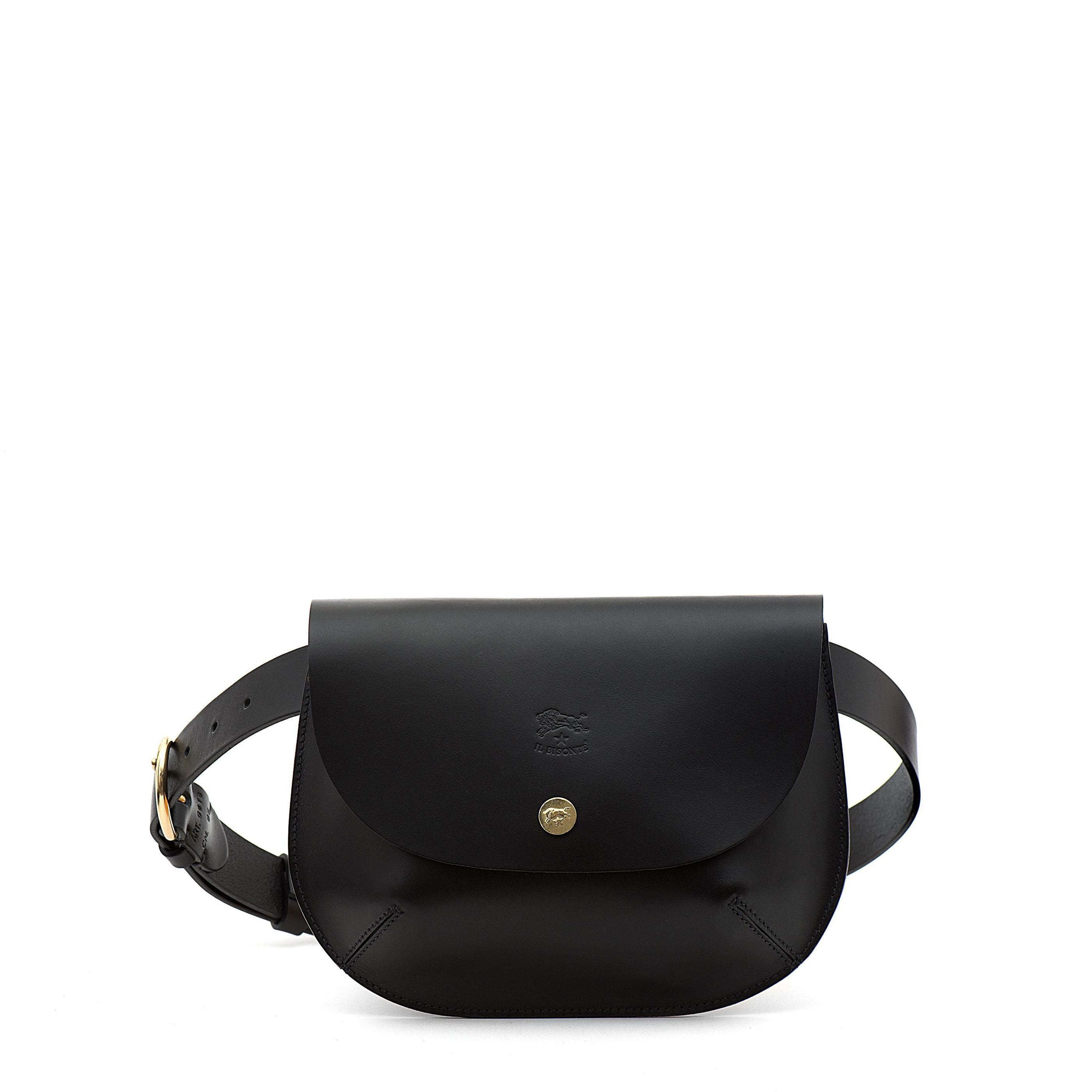 Parione | Women's belt bag in leather color black