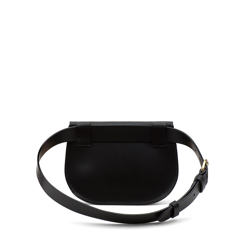 Parione | Women's belt bag in leather color black