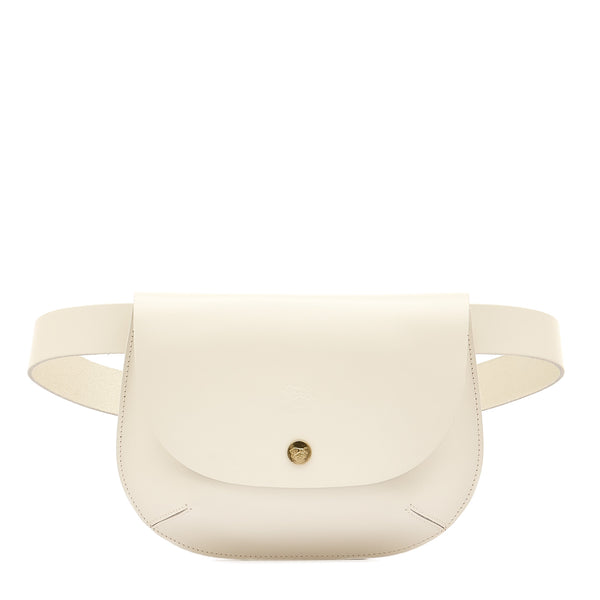 Parione | Women's belt bag in leather color milk