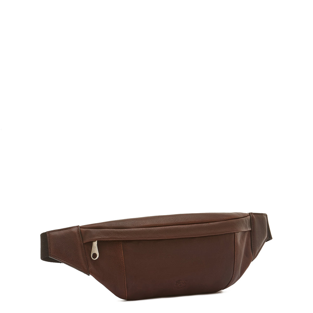 Cestello | Men's belt bag in vintage leather color coffee