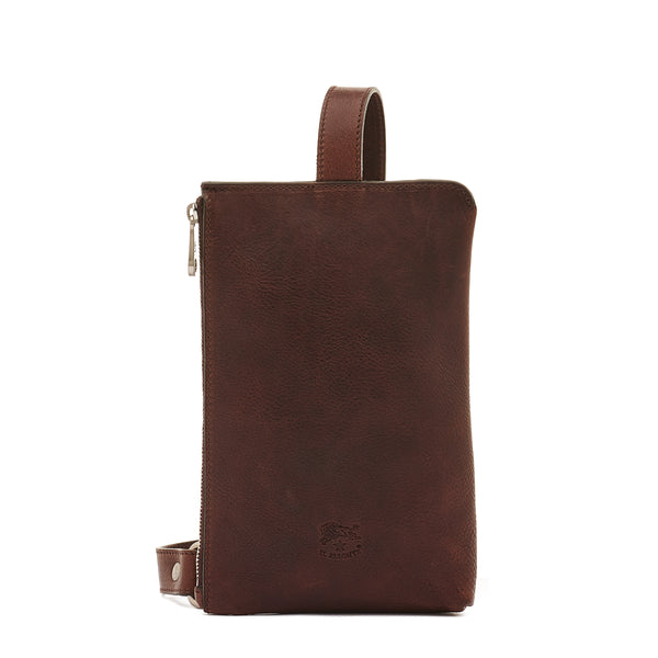 Duccio | Men's belt bag in vintage leather color coffee