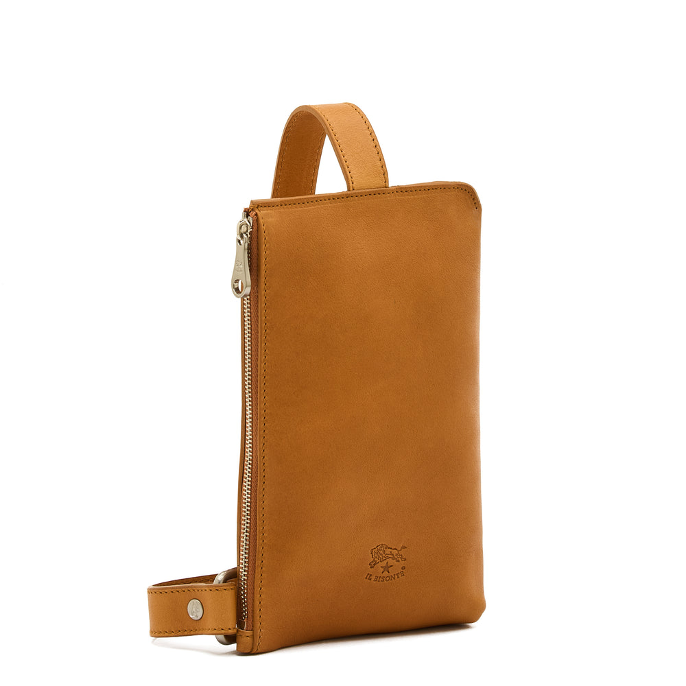 Duccio | Sac banane pour homme en cuir vintage couleur naturel