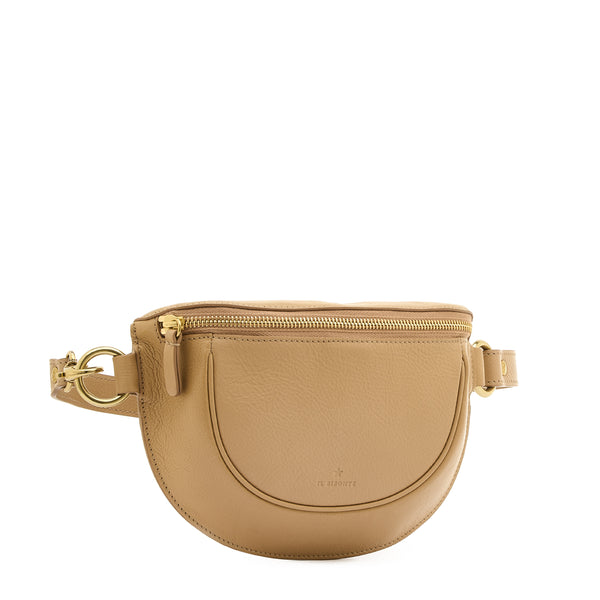 Oliveta | Women's belt bag in leather color caffelatte