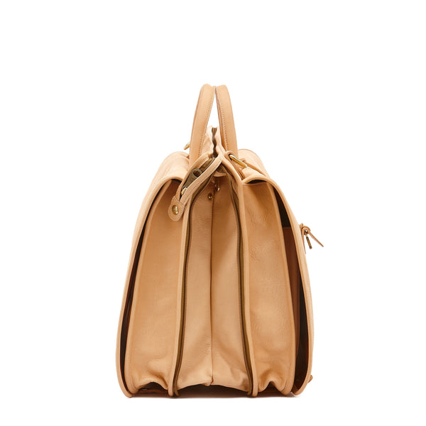 Serviette pour homme en cuir couleur naturel