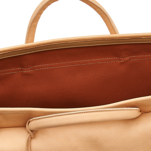 Serviette pour homme en cuir couleur naturel