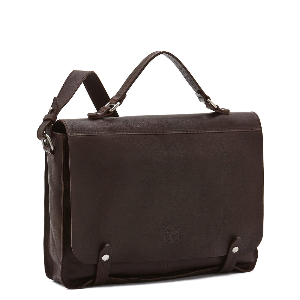 Brolio | Men's briefcase in vintage leather color coffee