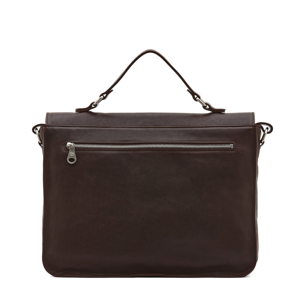 Brolio | Men's briefcase in vintage leather color coffee