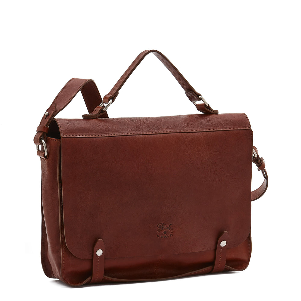Brolio | Men's briefcase in vintage leather color sepia