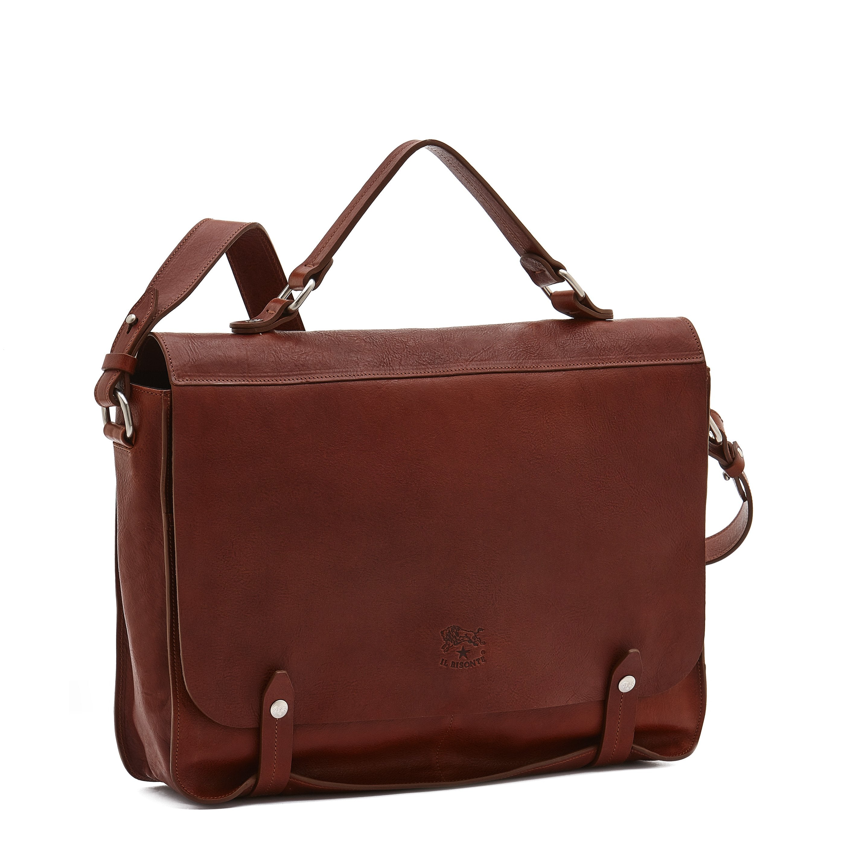 Brolio | Men's briefcase in vintage leather color sepia