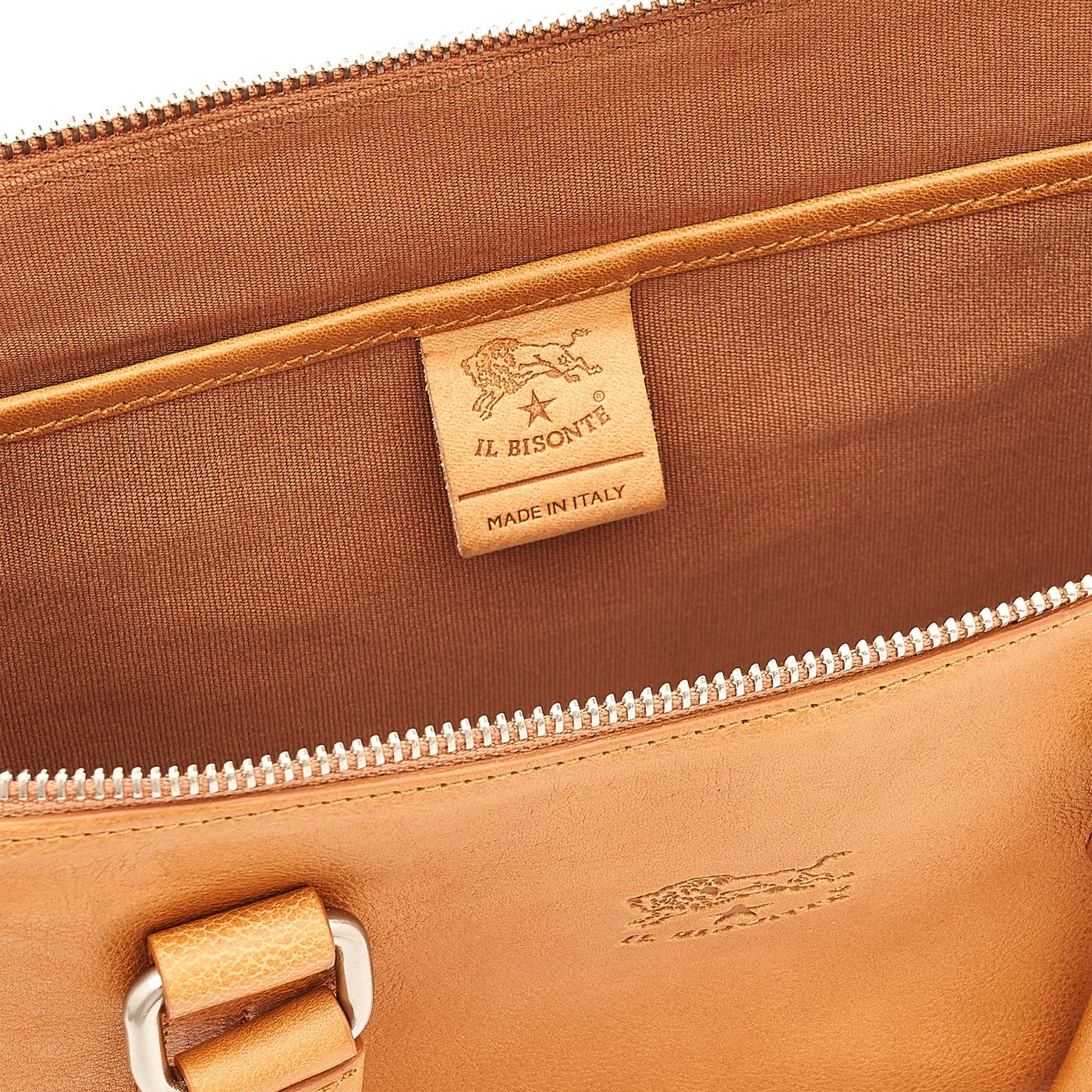 Briefcase in vintage leather color black – Il Bisonte