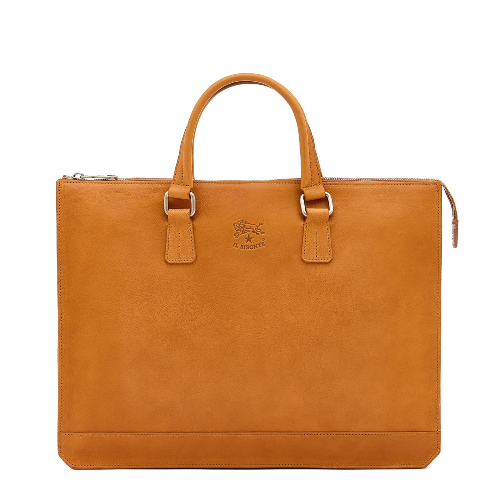 Meleto | Serviette pour homme en cuir vintage couleur naturel