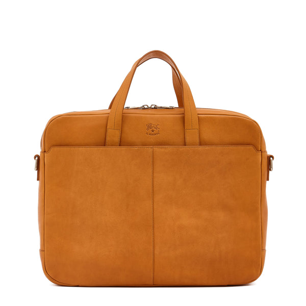 Galileo | Men's briefcase in vintage leather color natural