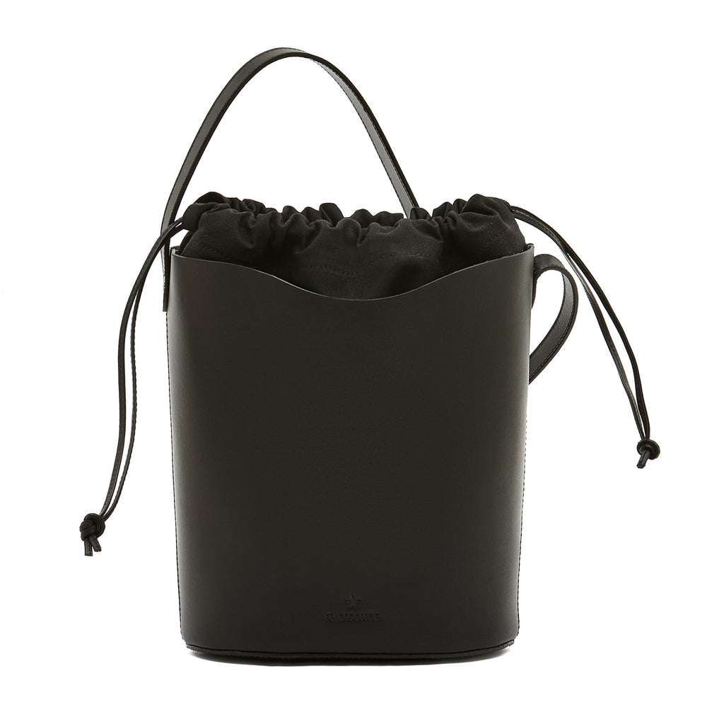 Roseto | Women's bucket bag in leather color black – Il Bisonte