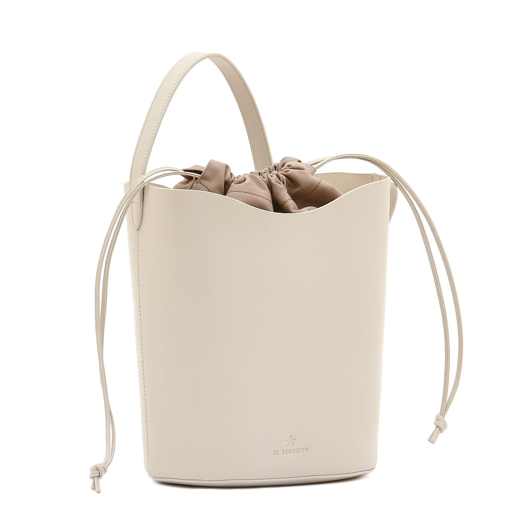 Roseto | Women's bucket bag in leather color white seal