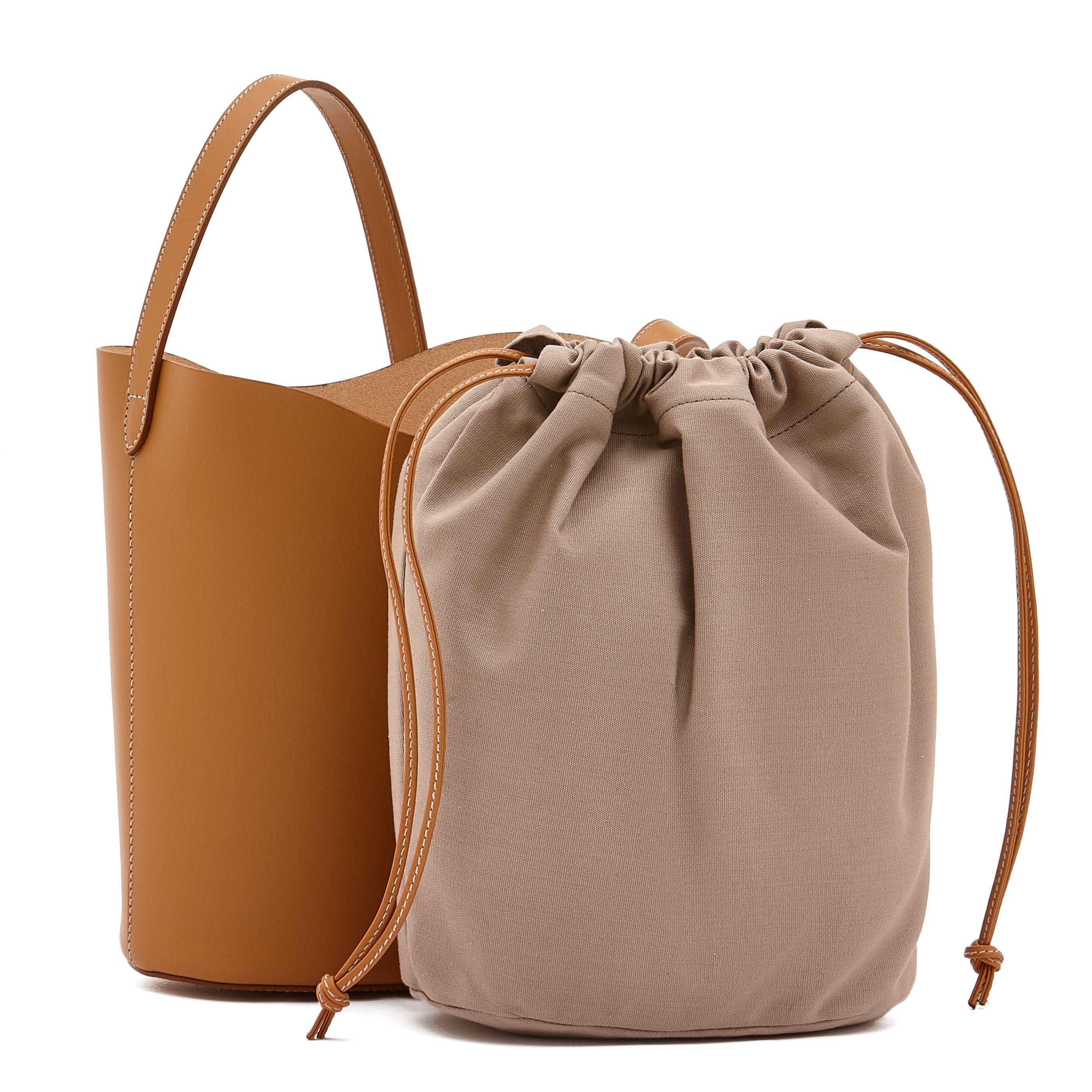 Roseto | Sac seau pour femme en cuir couleur naturel