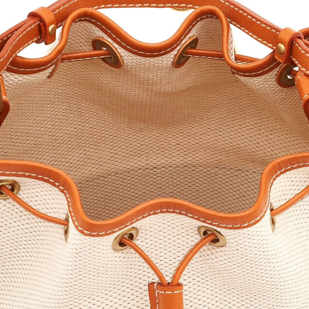 Marini | Women's bucket bag in fabric color natural / caramel