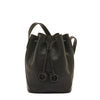 Tessa | Women's bucket bag in leather color black