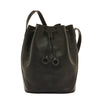 Tessa | Women's bucket bag in leather color black