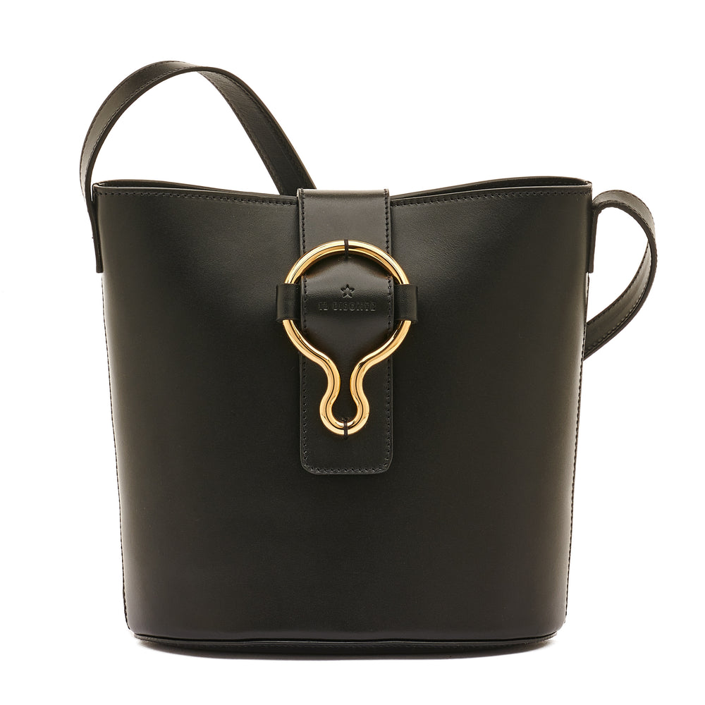 Consuelo | Women's bucket bag in leather color black