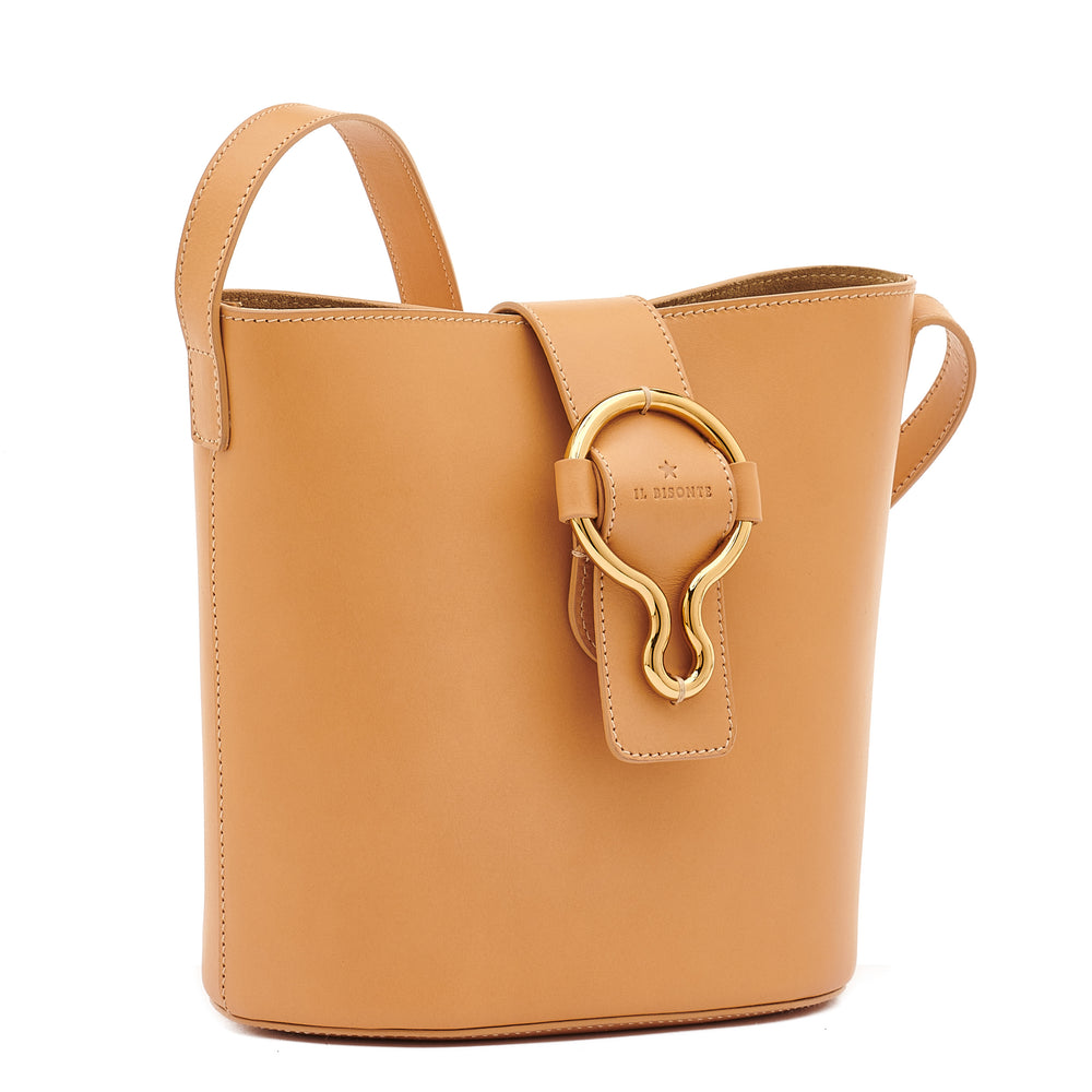 Consuelo | Women's bucket bag in leather color natural