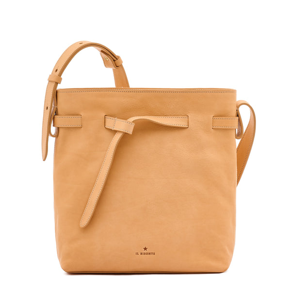 Elisa | Women's bucket bag in leather color natural