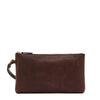 Oriuolo | Pochette da uomo in pelle invecchiata colore caffè