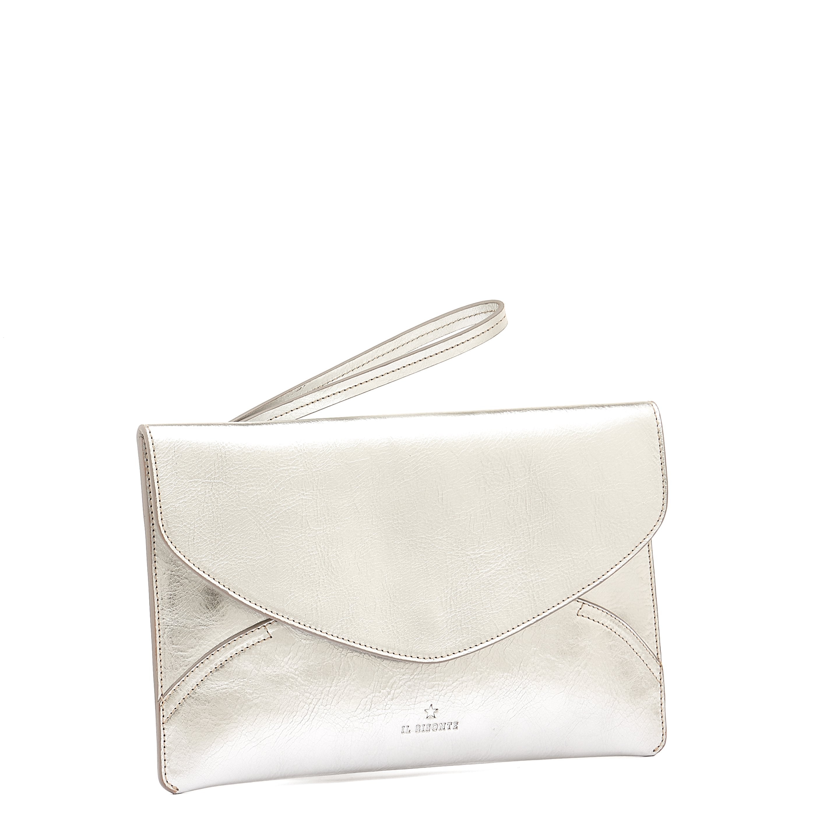 Suzy Levian Medium Faux Leather Quilted Clutch Handbag, Metallic – SUZY  LEVIAN NEW YORK
