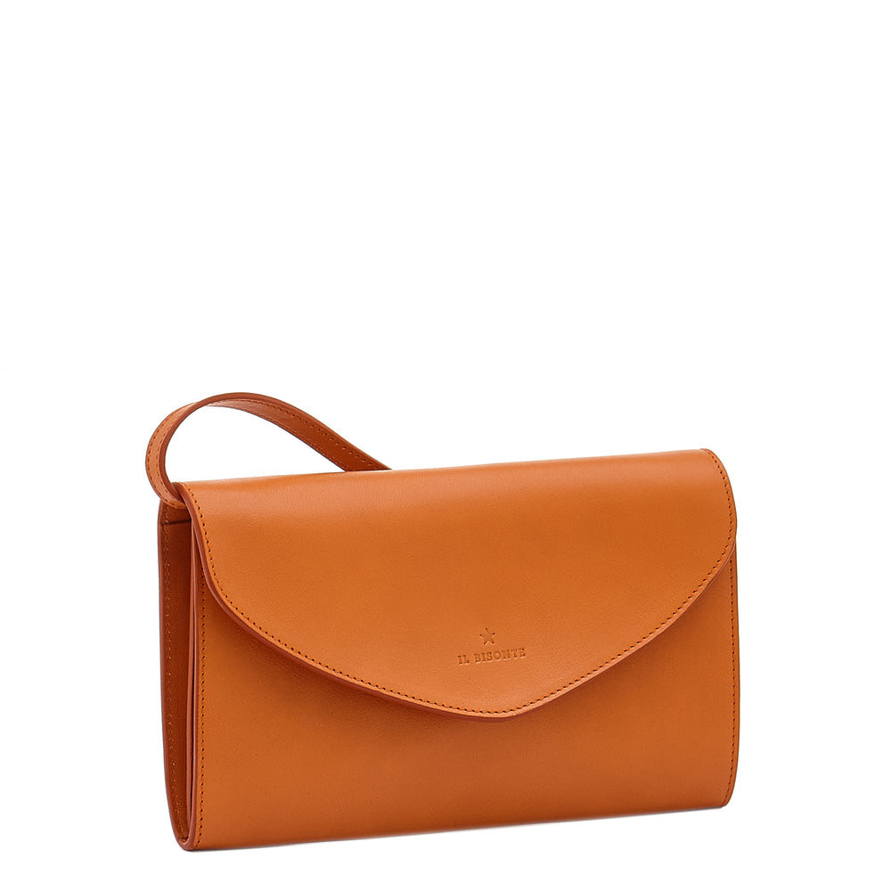 Bigallo | Women's clutch bag in leather color caramel