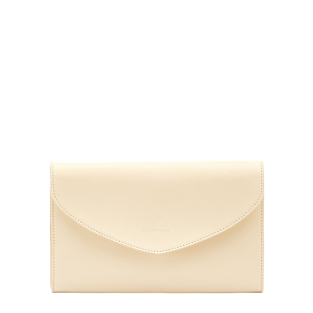 Bigallo | Pochette da donna in pelle colore bianco latte