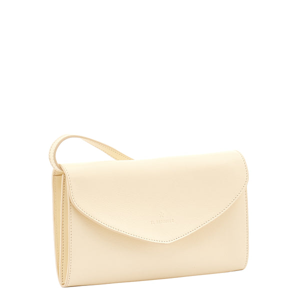 Bigallo | Women's clutch bag in leather color white