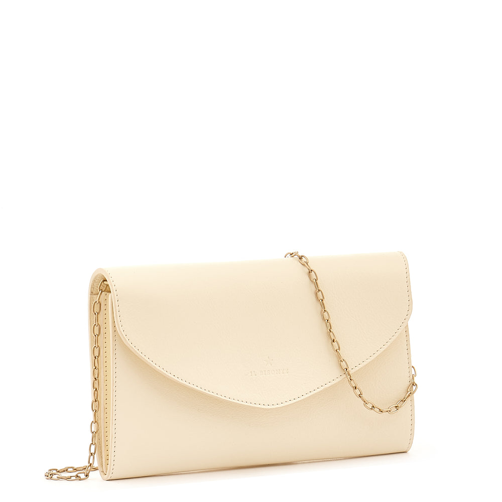 Bigallo | Pochette pour femme en cuir couleur lait