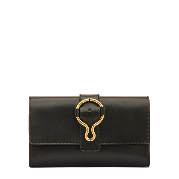 Consuelo | Women's clutch bag in leather color black