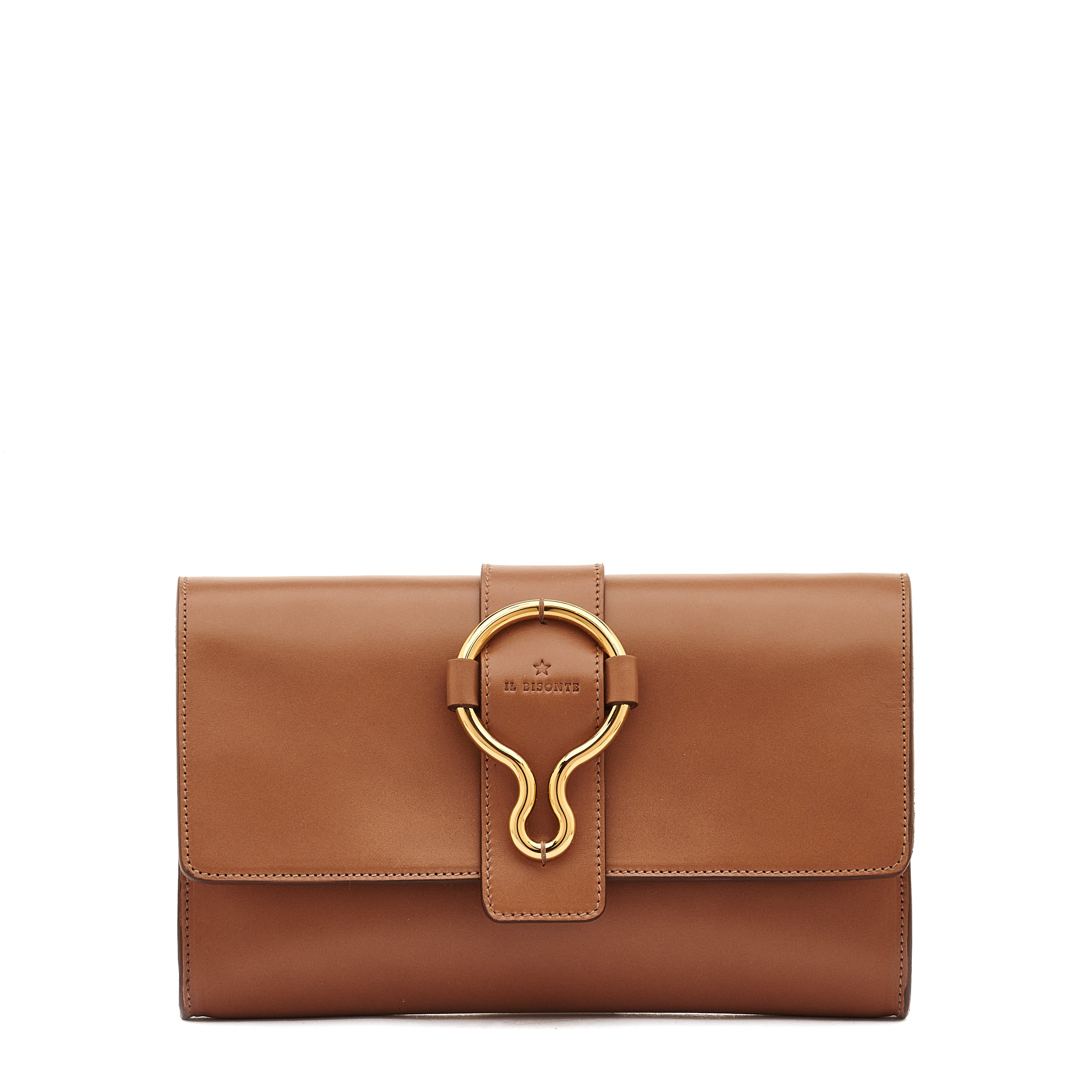 Consuelo | Women's clutch bag in leather color chocolate